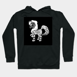 don pony cute mini horse ecopop art in mexican art design Hoodie